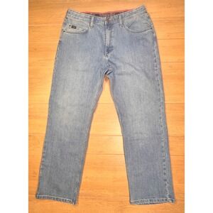 Wrangler Relaxed Fit Jeans Mens 34x31 Light Wash Denim Straight Leg Pants